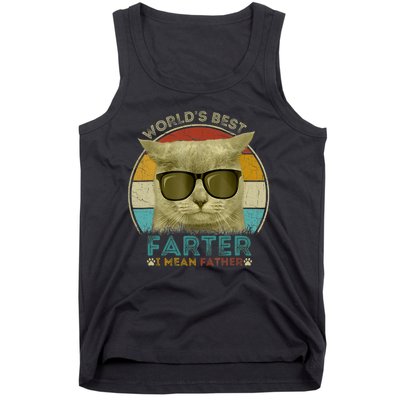 Worlds Best Farter I Mean Father Best Cat Dad Ever Tank Top