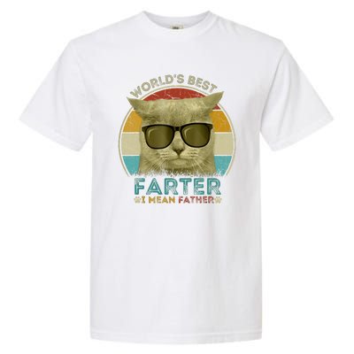 Worlds Best Farter I Mean Father Best Cat Dad Ever Garment-Dyed Heavyweight T-Shirt