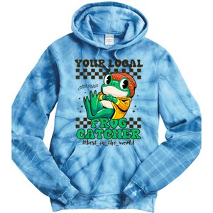 Worlds Best Frog Catcher For Funny Frogs Tie Dye Hoodie