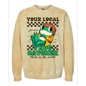 Worlds Best Frog Catcher For Funny Frogs Colorblast Crewneck Sweatshirt