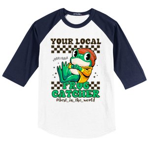 Worlds Best Frog Catcher For Funny Frogs Baseball Sleeve Shirt