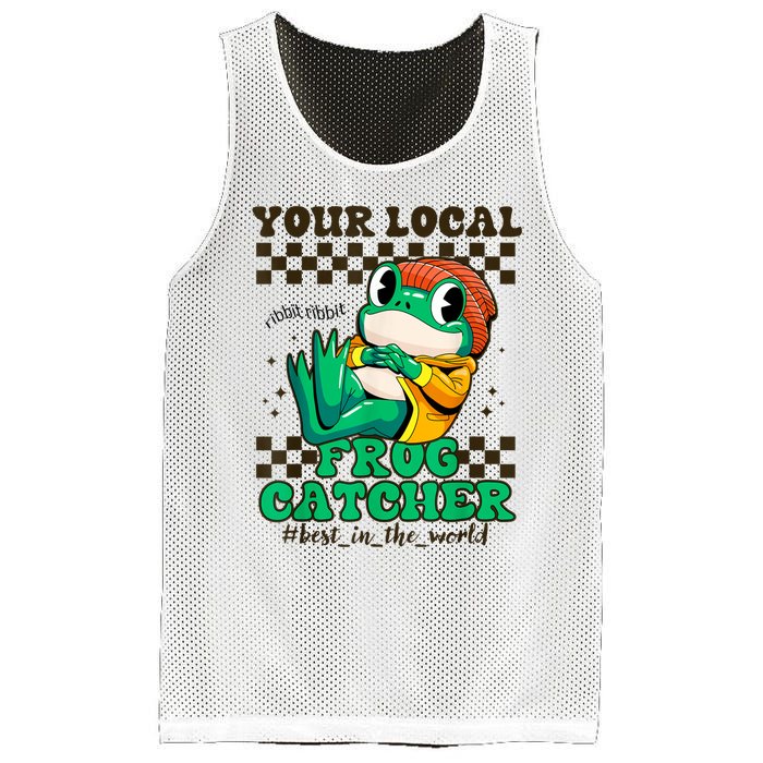 Worlds Best Frog Catcher For Funny Frogs Mesh Reversible Basketball Jersey Tank