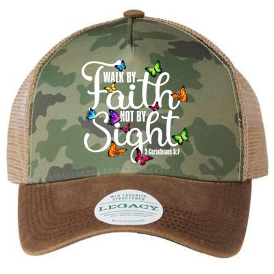 Walk By Faith Not By Sight 2 Corinthians 5 7 Butterfly Art Gift Legacy Tie Dye Trucker Hat