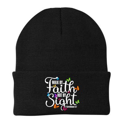 Walk By Faith Not By Sight 2 Corinthians 5 7 Butterfly Art Gift Beanie