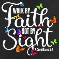 Walk By Faith Not By Sight 2 Corinthians 5 7 Butterfly Art Gift 25L Jumbo Tote