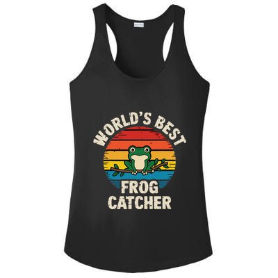 Worlds Best Frog Catcher Frog Ladies PosiCharge Competitor Racerback Tank