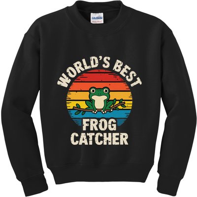 Worlds Best Frog Catcher Frog Kids Sweatshirt
