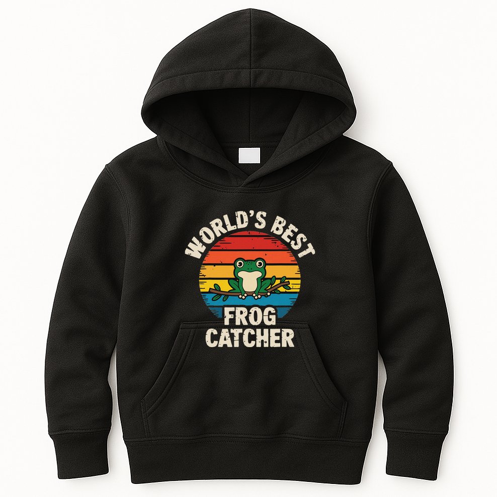 Worlds Best Frog Catcher Frog Kids Hoodie