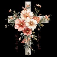 Walk By Faith Not By Sight Floral Cross Jesus Easter Women Womens Tank Top