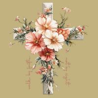 Walk By Faith Not By Sight Floral Cross Jesus Easter Women Long Sleeve Shirt