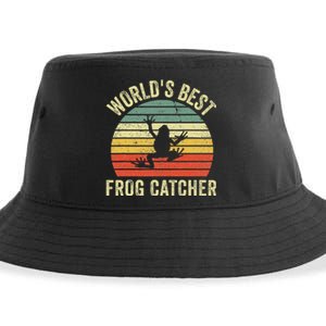 WorldS Best Frog Catcher Frog Hunter Sustainable Bucket Hat