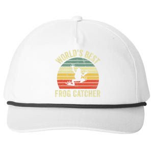 WorldS Best Frog Catcher Frog Hunter Snapback Five-Panel Rope Hat