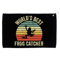 WorldS Best Frog Catcher Frog Hunter Grommeted Golf Towel