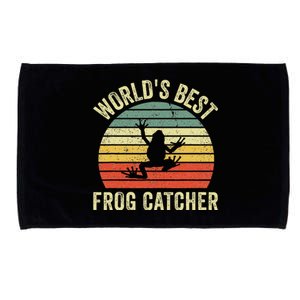 WorldS Best Frog Catcher Frog Hunter Microfiber Hand Towel