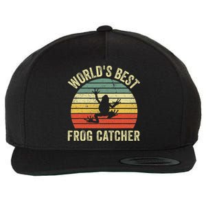 WorldS Best Frog Catcher Frog Hunter Wool Snapback Cap