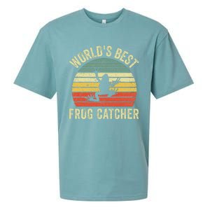 WorldS Best Frog Catcher Frog Hunter Sueded Cloud Jersey T-Shirt