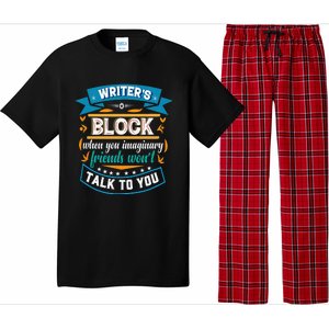 Writer's Block Funny Gift for Authors Poets Playwrights Pajama Set