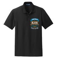 Writer's Block Funny Gift for Authors Poets Playwrights Dry Zone Grid Polo