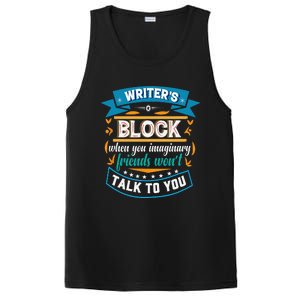 Writer's Block Funny Gift for Authors Poets Playwrights PosiCharge Competitor Tank