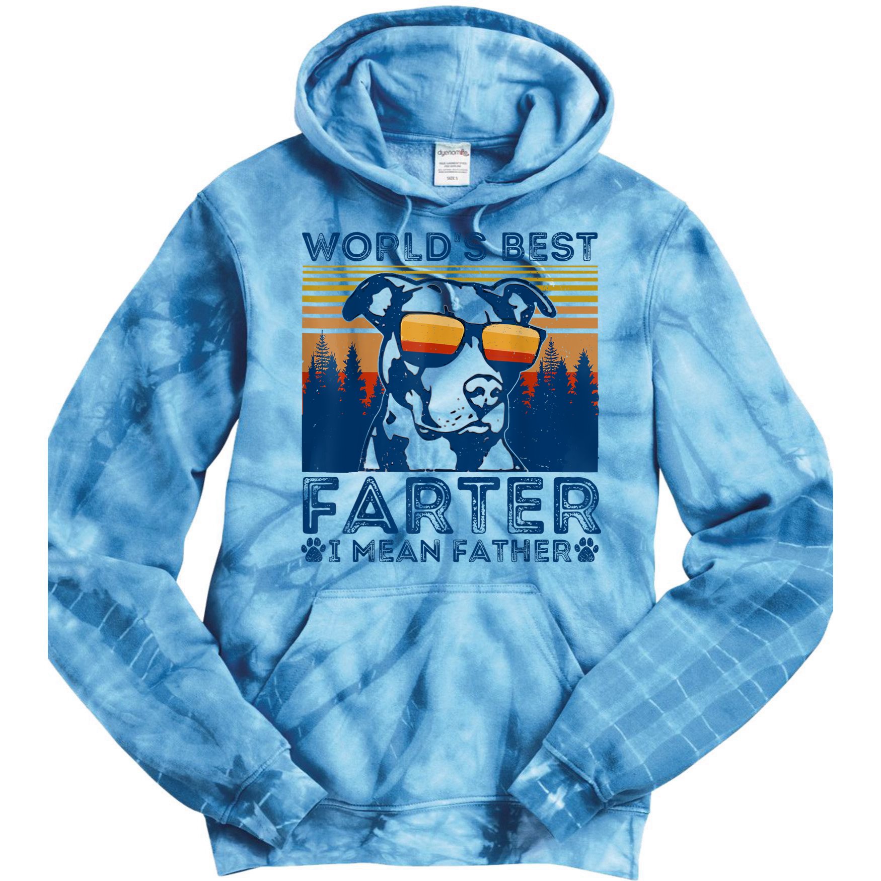 Worlds Best Farter I Mean Father Best Dad Ever Cool Dog Tie Dye Hoodie