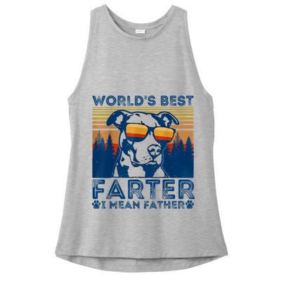 Worlds Best Farter I Mean Father Best Dad Ever Cool Dog Ladies PosiCharge Tri-Blend Wicking Tank
