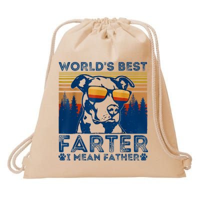 Worlds Best Farter I Mean Father Best Dad Ever Cool Dog Drawstring Bag