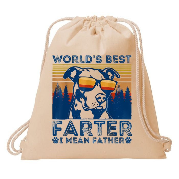 Worlds Best Farter I Mean Father Best Dad Ever Cool Dog Drawstring Bag
