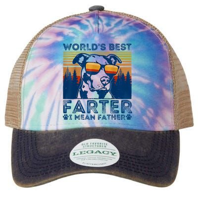 Worlds Best Farter I Mean Father Best Dad Ever Cool Dog Legacy Tie Dye Trucker Hat