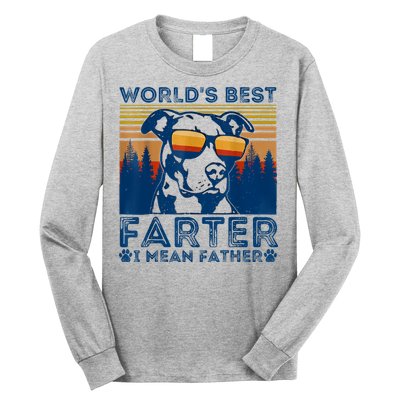 Worlds Best Farter I Mean Father Best Dad Ever Cool Dog Long Sleeve Shirt