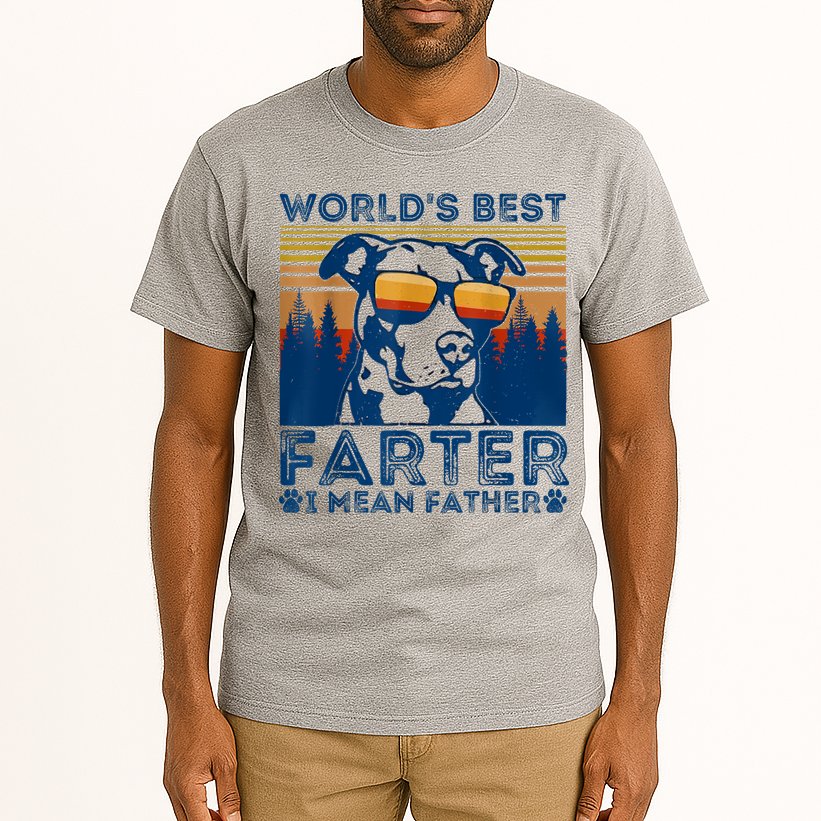 Worlds Best Farter I Mean Father Best Dad Ever Cool Dog Tall T-Shirt