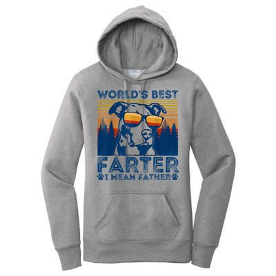 Worlds Best Farter I Mean Father Best Dad Ever Cool Dog Women's Pullover Hoodie