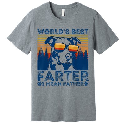 Worlds Best Farter I Mean Father Best Dad Ever Cool Dog Premium T-Shirt