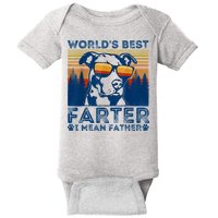 Worlds Best Farter I Mean Father Best Dad Ever Cool Dog Baby Bodysuit