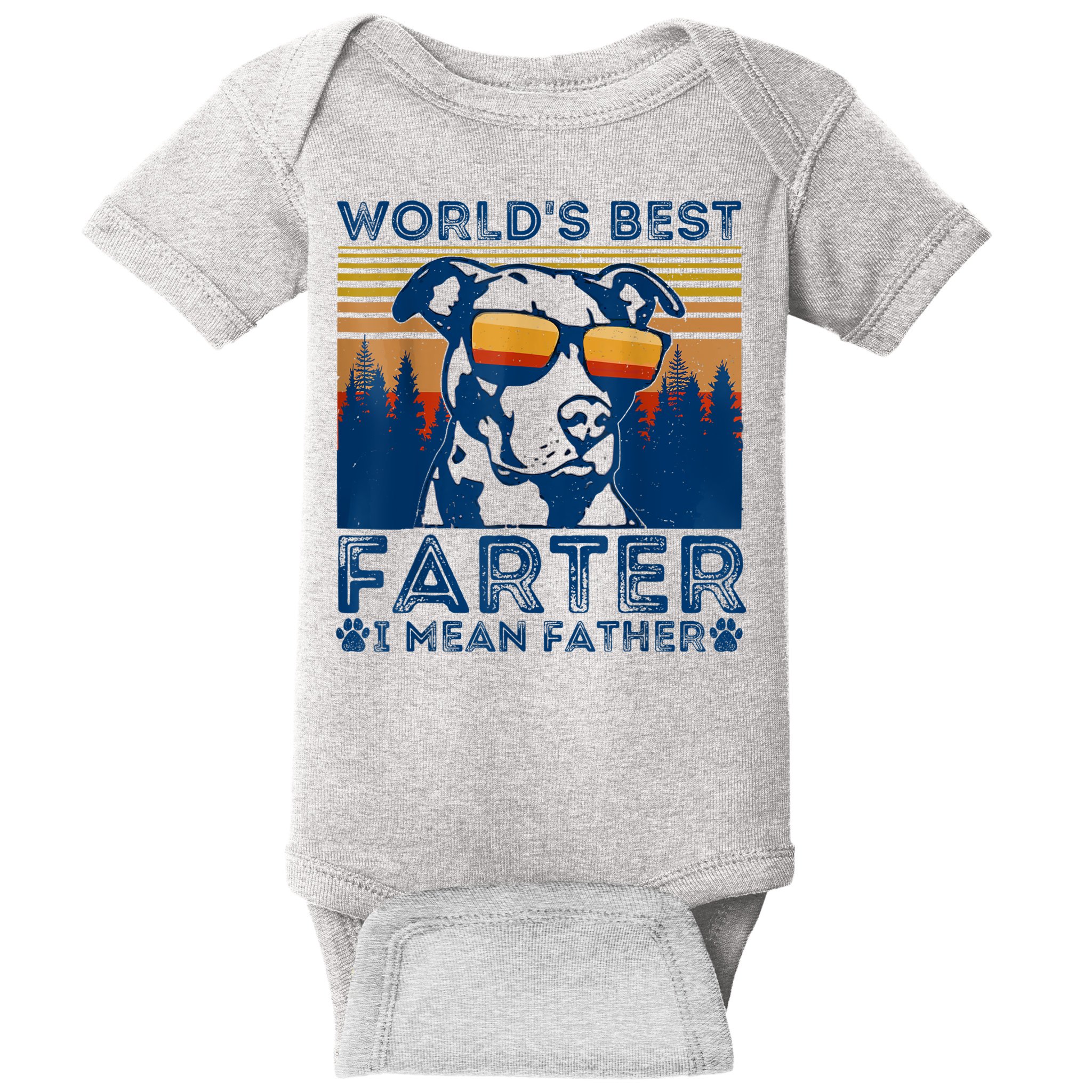 Worlds Best Farter I Mean Father Best Dad Ever Cool Dog Baby Bodysuit