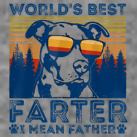 Worlds Best Farter I Mean Father Best Dad Ever Cool Dog Women's Crop Top Tee