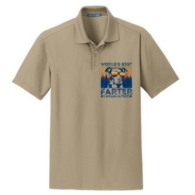 Worlds Best Farter I Mean Father Best Dad Ever Cool Dog Dry Zone Grid Polo