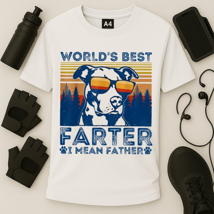 Worlds Best Farter I Mean Father Best Dad Ever Cool Dog Cooling Performance Crew T-Shirt