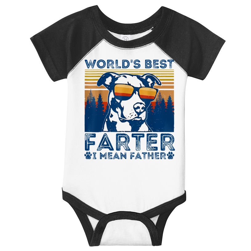 Worlds Best Farter I Mean Father Best Dad Ever Cool Dog Infant Baby Jersey Bodysuit