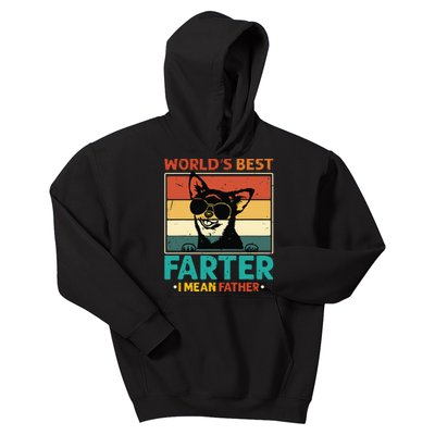 Worlds Best Farter I Mean Father Best Dad Ever Cool Dog Kids Hoodie