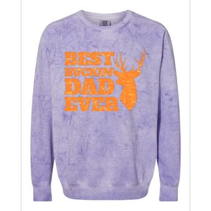 Whitetail Buck Funny Deer Hunting Seasons Best Dad Ever Colorblast Crewneck Sweatshirt