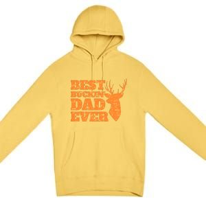 Whitetail Buck Funny Deer Hunting Seasons Best Dad Ever Premium Pullover Hoodie