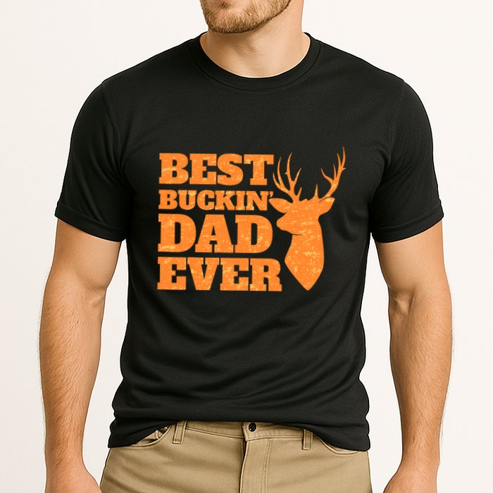 Whitetail Buck Funny Deer Hunting Seasons Best Dad Ever Cooling Performance Crew T-Shirt