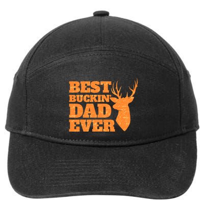Whitetail Buck Funny Deer Hunting Seasons Best Dad Ever 7-Panel Snapback Hat