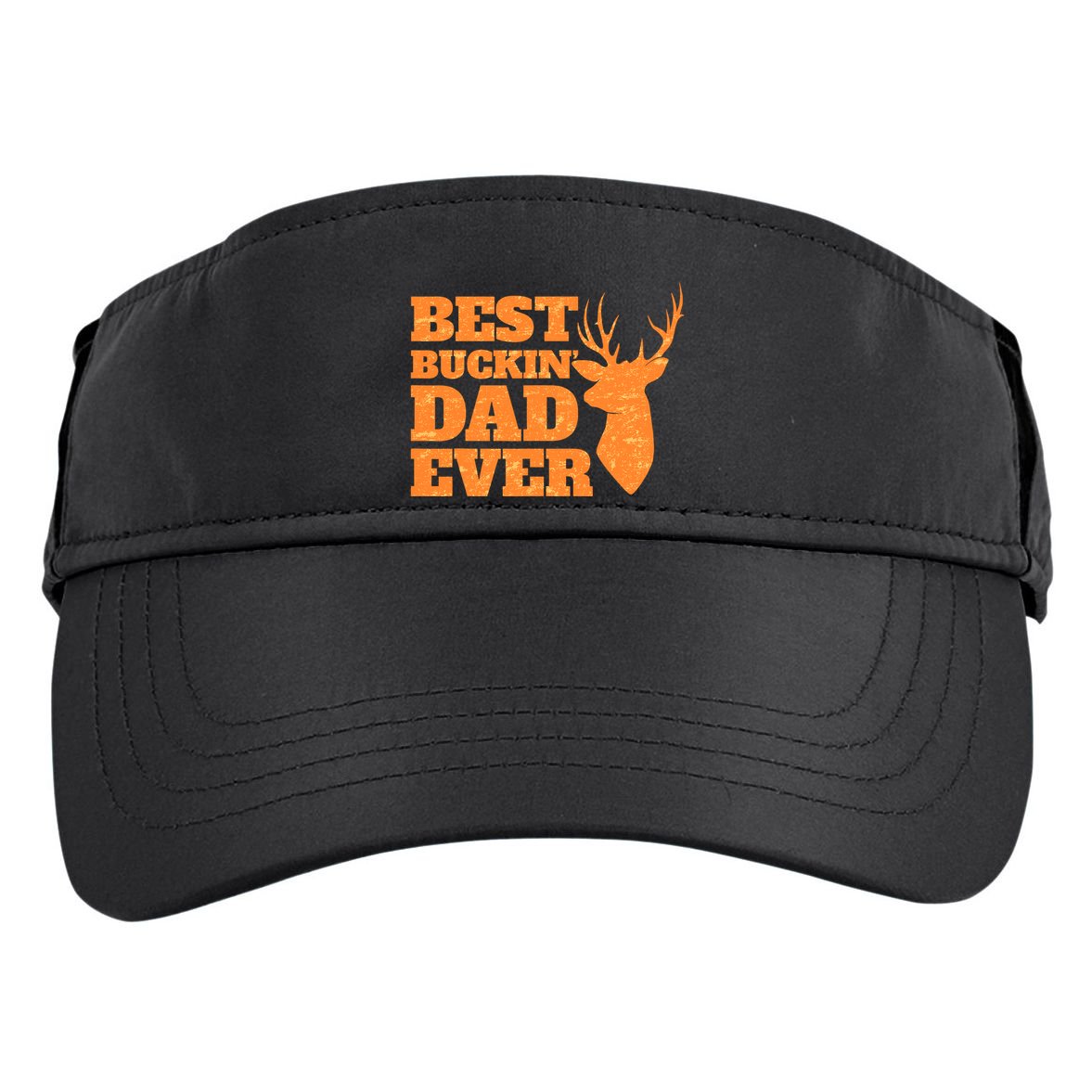 Whitetail Buck Funny Deer Hunting Seasons Best Dad Ever Adult Drive Performance Visor
