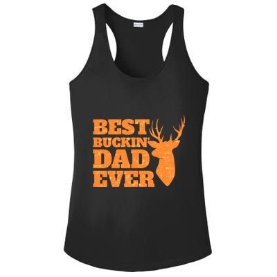 Whitetail Buck Funny Deer Hunting Seasons Best Dad Ever Ladies PosiCharge Competitor Racerback Tank