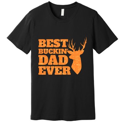 Whitetail Buck Funny Deer Hunting Seasons Best Dad Ever Premium T-Shirt