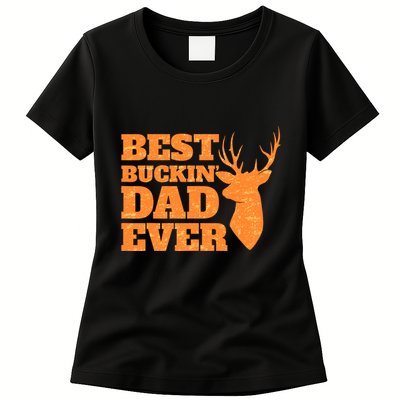 Whitetail Buck Funny Deer Hunting Seasons Best Dad Ever Womens T-Shirt