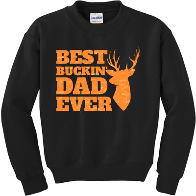 Whitetail Buck Funny Deer Hunting Seasons Best Dad Ever Kids Sweatshirt