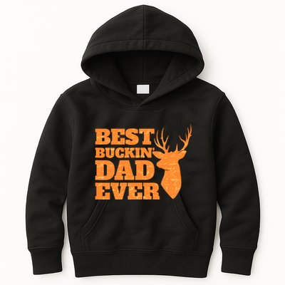 Whitetail Buck Funny Deer Hunting Seasons Best Dad Ever Kids Hoodie