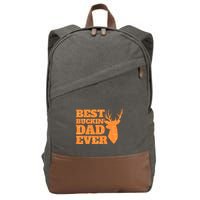 Whitetail Buck Funny Deer Hunting Seasons Best Dad Ever Cotton Canvas Backpack